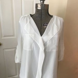 Calvin Klein sheer layered blouse